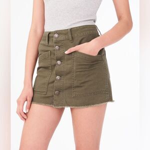 NWT Aeropostale Khaki Green button up jean skirt still with tags size 4